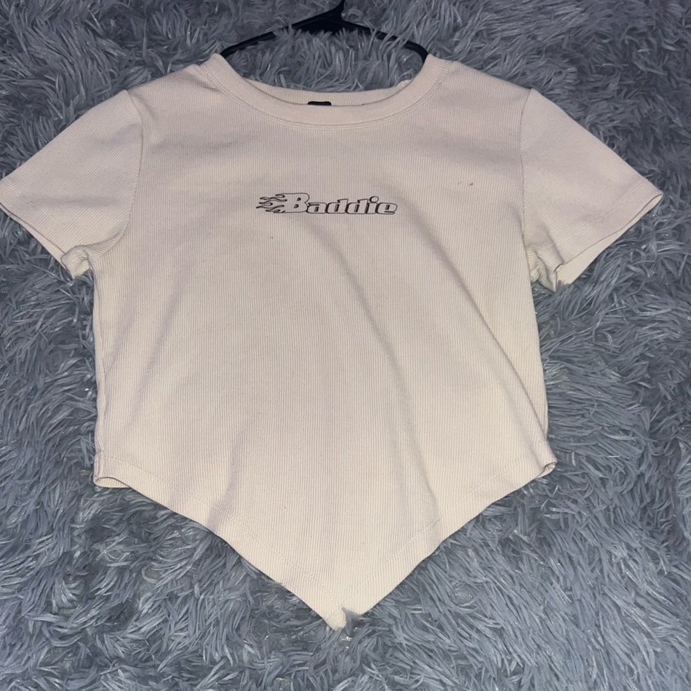 BEIGE TRIANGLE CROP TOP